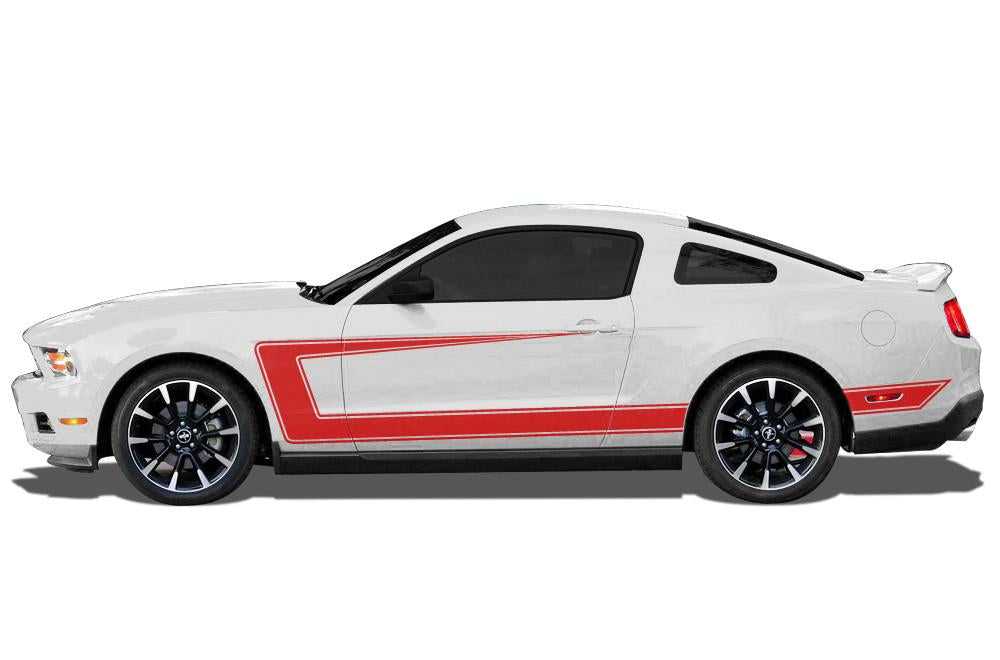 Ford Mustang Vinyl Side-Stripes (2010-2014) C Stripes - RacerX Customs