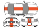 Ford Mustang Vinyl Stripes Wrap Kit (2010-2014) Racing Stripes - RacerX Customs
