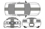 Ford Mustang Vinyl Stripes Wrap Kit (2010-2014) Racing Stripes - RacerX Customs