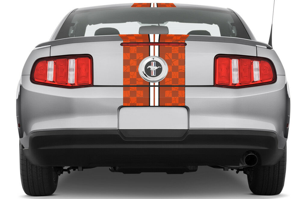 Ford Mustang Racing Stripes Graphic Kit (2010-2014) CHECKERED FLAG - RacerX Customs