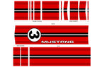 RED STRIPES Racing Stripes Graphic Kit (2010-2014) Diagra - RacerX Customs to fit Mustang 