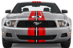Ford Mustang Racing Stripes Graphic Kit (2010-2014) RED STRIPES - RacerX Customs