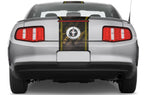 MELTDOWN  Racing Stripes Graphic Kit (2010-2014) on a Ford Mustang - Rear View -  RacerX Customs