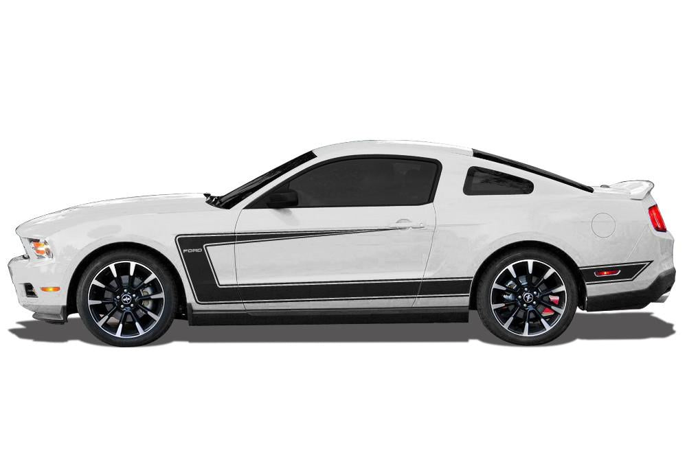 Ford Mustang Vinyl Side Stripes (2010-2014) "Ford" C-Stripes - RacerX Customs
