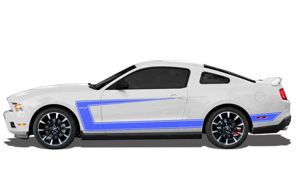 Ford Mustang Vinyl Side Stripes (2010-2014) "Ford" C-Stripes - RacerX Customs
