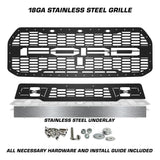 Steel Grille for Ford Raptor SVT 2017-2020 - FORD w/ STAINLESS STEEL UNDERLAY