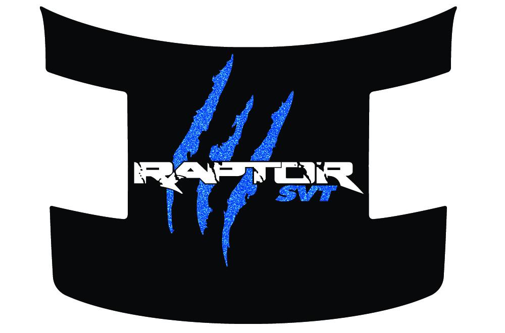 Ford SVT Raptor Hood Wrap (2010-2014) SVT Slashes - Black - RacerX Customs