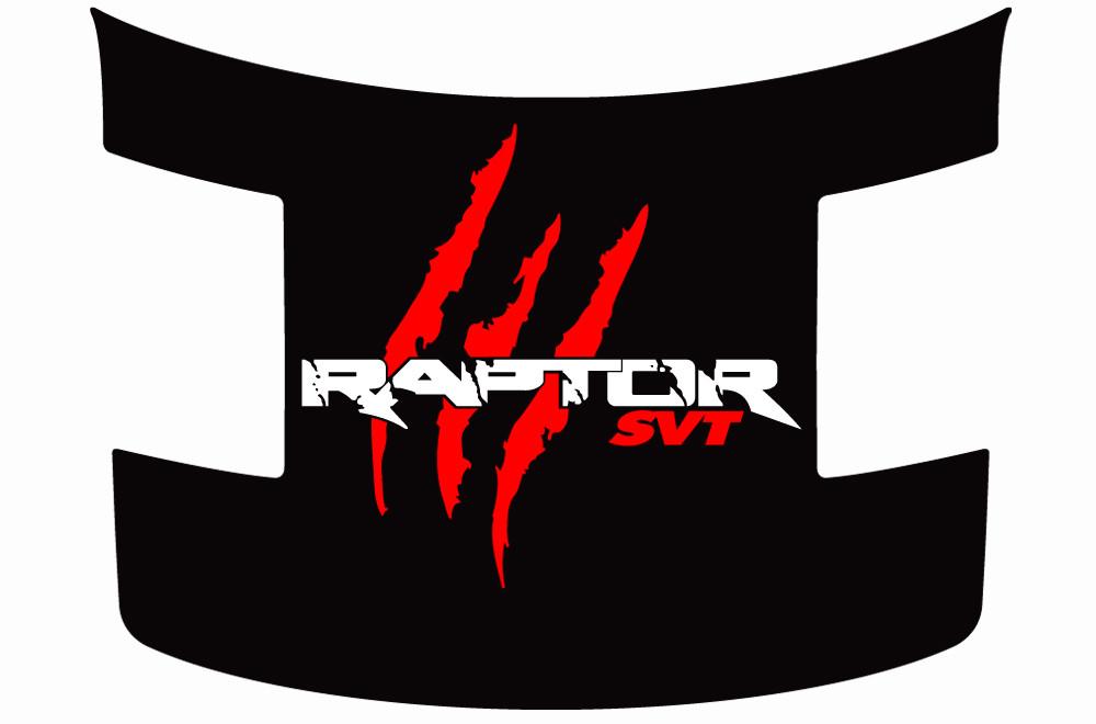 Ford SVT Raptor Hood Wrap (2010-2014) SVT Slashes - Black - RacerX Customs