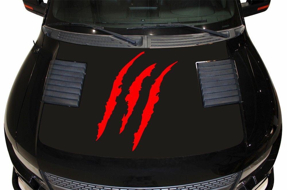 Ford Raptor Hood Wrap (2010-2014) Vinyl - Slashes - RacerX Customs