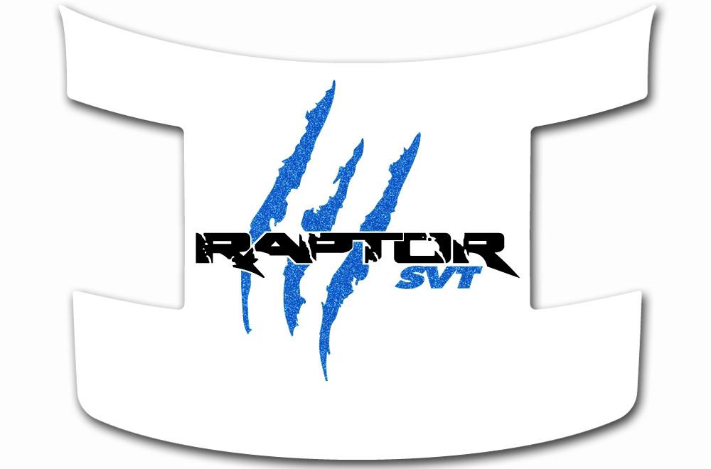 Ford SVT Raptor Hood Wrap (2010-2014) SVT Slashes - White - RacerX Customs