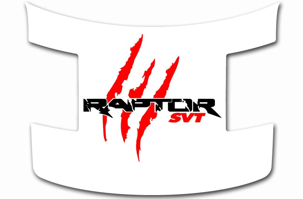 Ford SVT Raptor Hood Wrap (2010-2014) SVT Slashes - White - RacerX Customs