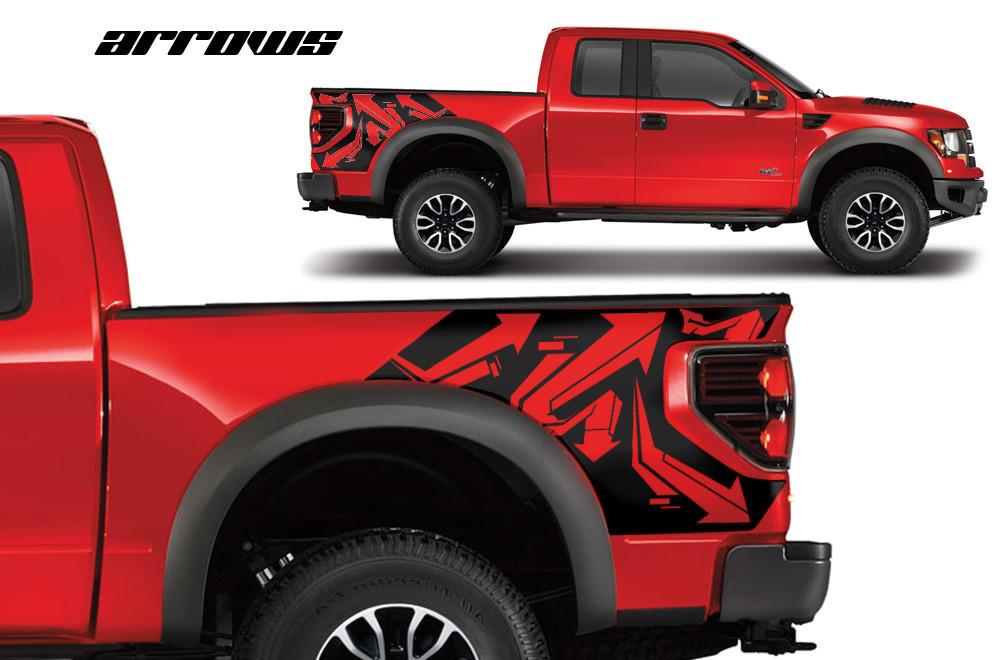 Ford Raptor Quarter Panel Wrap (2010-2014) Arrows - RacerX Customs
