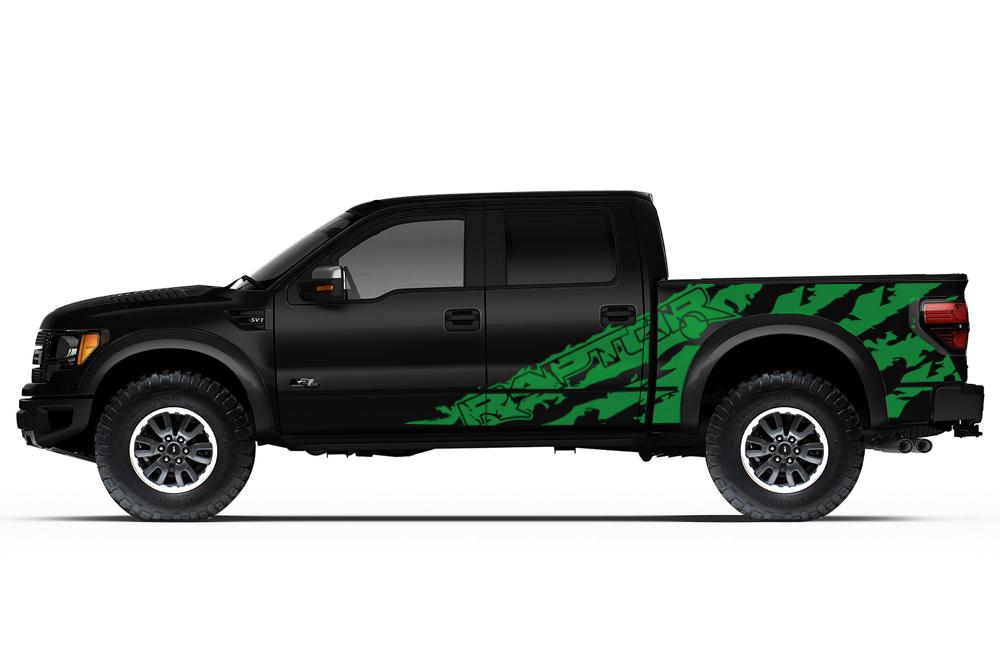 Ford Raptor Vinyl Wrap (2010-2014) Raptor-Shred v1 - RacerX Customs