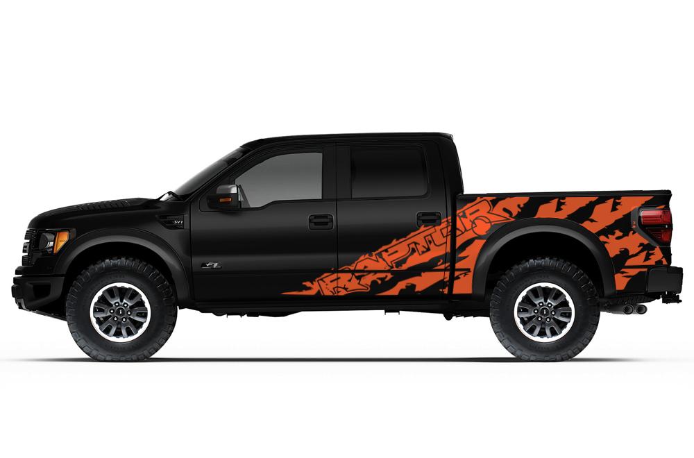 Ford Raptor Vinyl Wrap (2010-2014) Raptor-Shred v1 - RacerX Customs