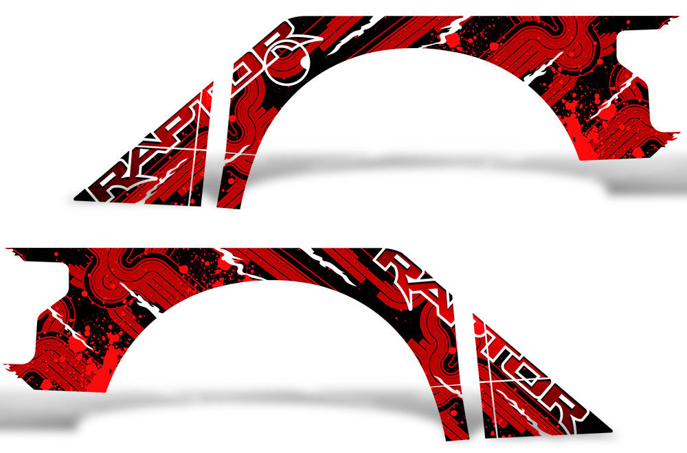 Ford Raptor Graphics Wrap Kit (2010-2014) LINES - RacerX Customs