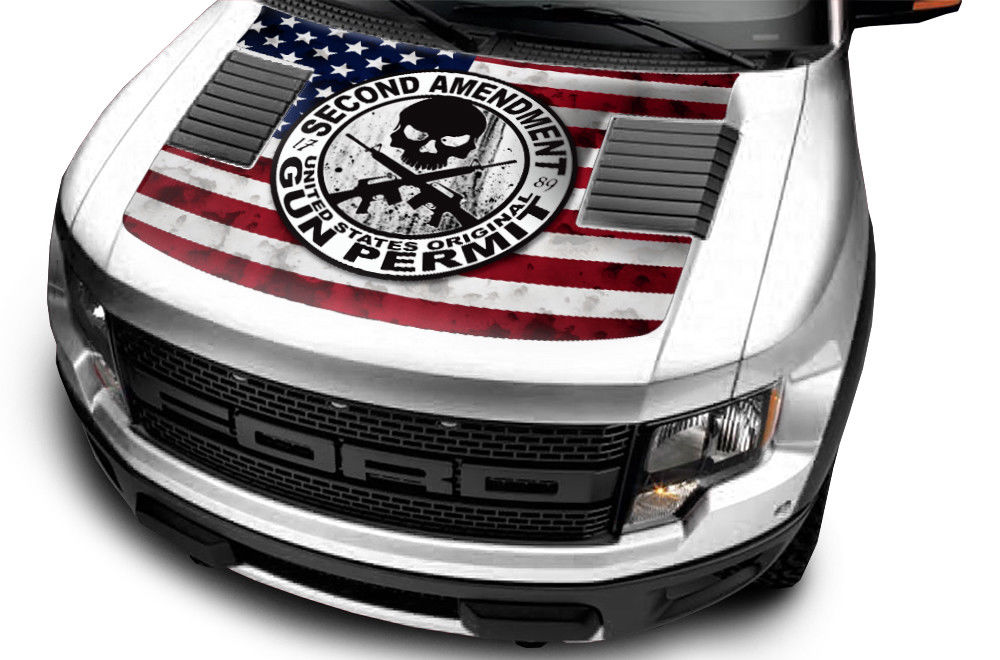 Ford Raptor Hood Graphics Wrap (2010-2014) 2ND AMENDMENT - RacerX Customs