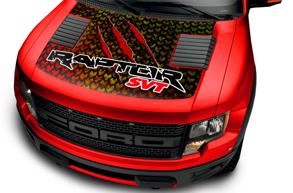 Ford Raptor SVT Hood Graphics Wrap (2010-2014) CLAW - RacerX Customs