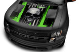 Ford Raptor Hood Graphics Wrap (2010-2014) SKULL - RacerX Customs