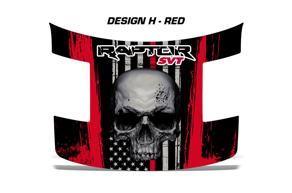 Ford Raptor Hood Graphics Wrap (2010-2014) SKULL - RacerX Customs