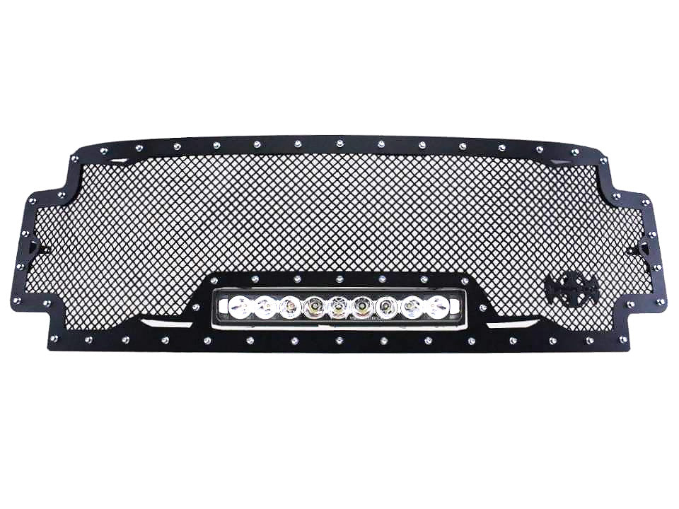 Ford Super Duty Custom Grille with LED Bar (2017-2019) RC1X - RacerX Customs