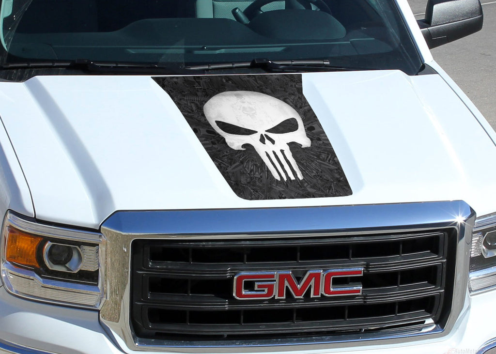 Universal Vinyl Hood Graphics - Full-Color Punisher - RacerX Customs