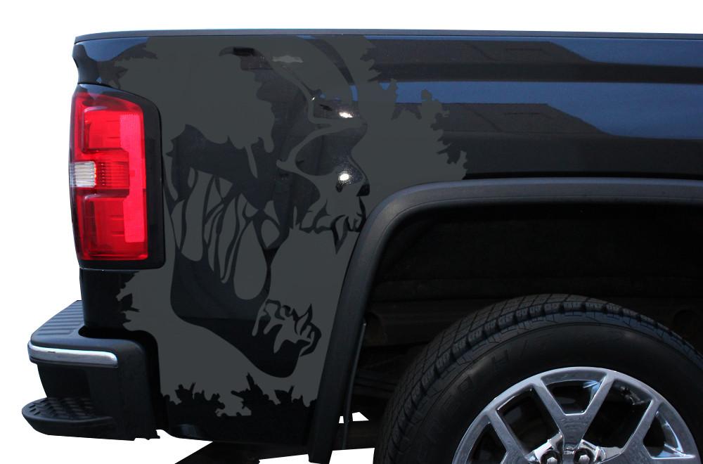 GMC Sierra Quarter Panel Wrap (2014-2017) Scream - RacerX Customs