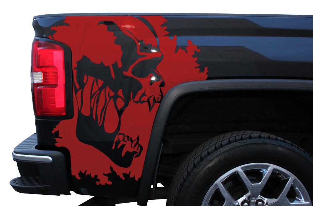 GMC Sierra Quarter Panel Wrap (2014-2017) Scream - RacerX Customs