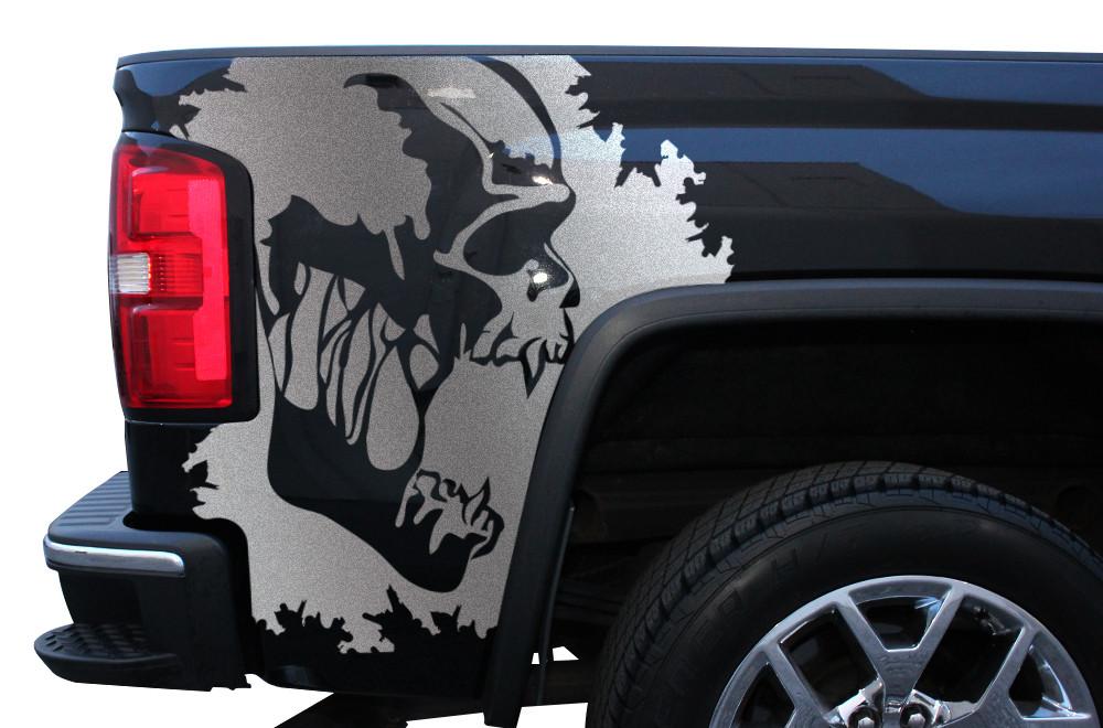 GMC Sierra Quarter Panel Wrap (2014-2017) Scream - RacerX Customs