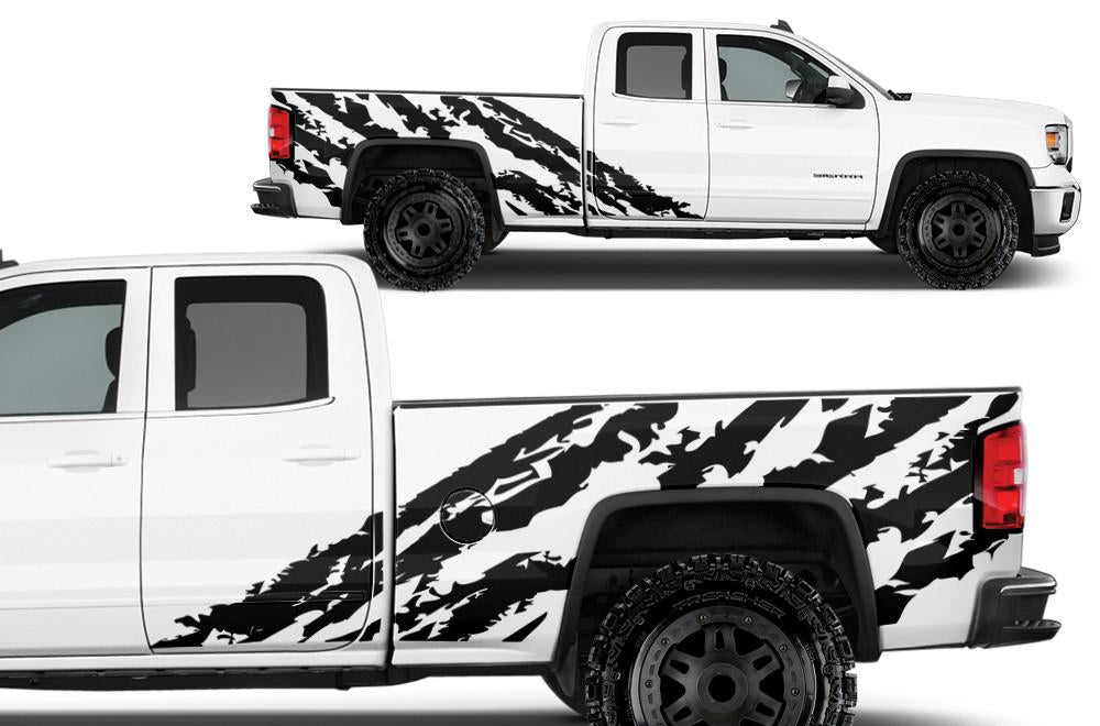GMC Sierra Vinyl Wrap Kit (2014-2017) Shred - RacerX Customs