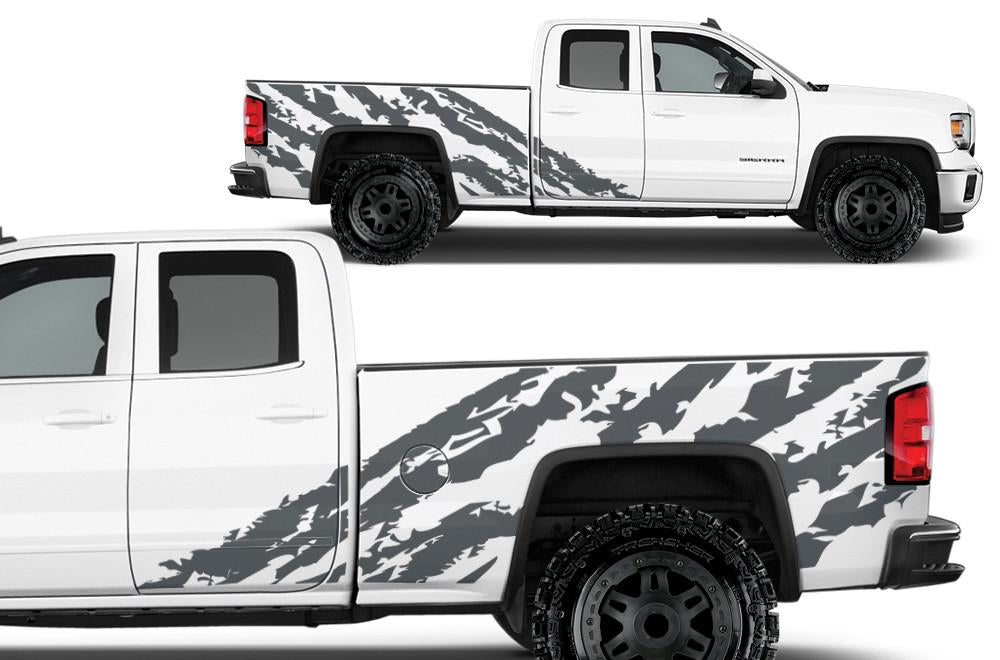 GMC Sierra Vinyl Wrap Kit (2014-2017) Shred - RacerX Customs