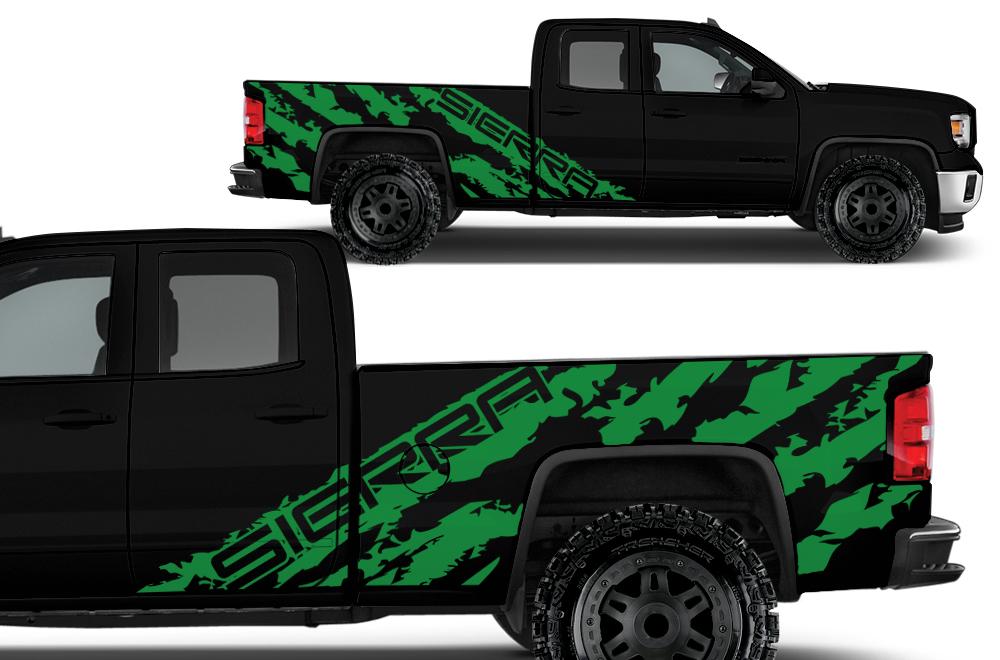 GMC Sierra Vinyl Wrap Kit (2014-2017) Sierra-Shred - RacerX Customs