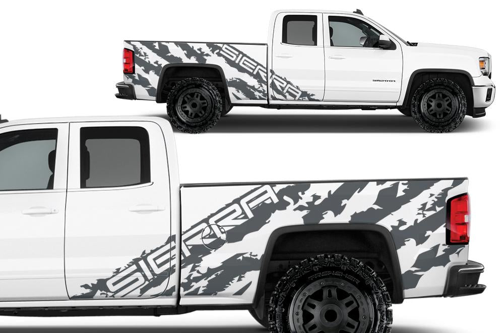 GMC Sierra Vinyl Wrap Kit (2014-2017) Sierra-Shred - RacerX Customs