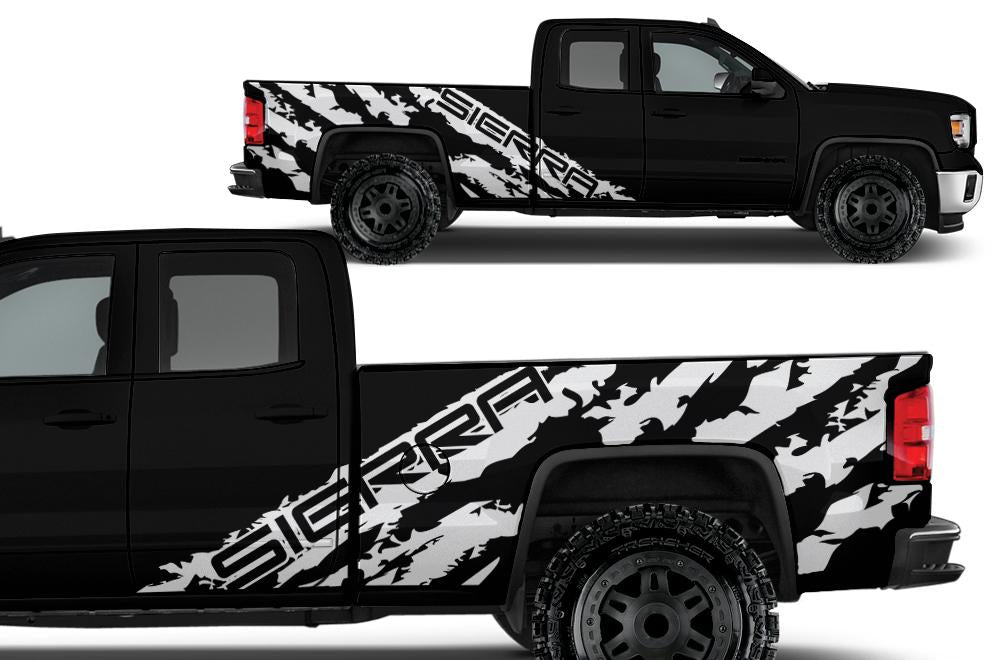 GMC Sierra Vinyl Wrap Kit (2014-2017) Sierra-Shred - RacerX Customs