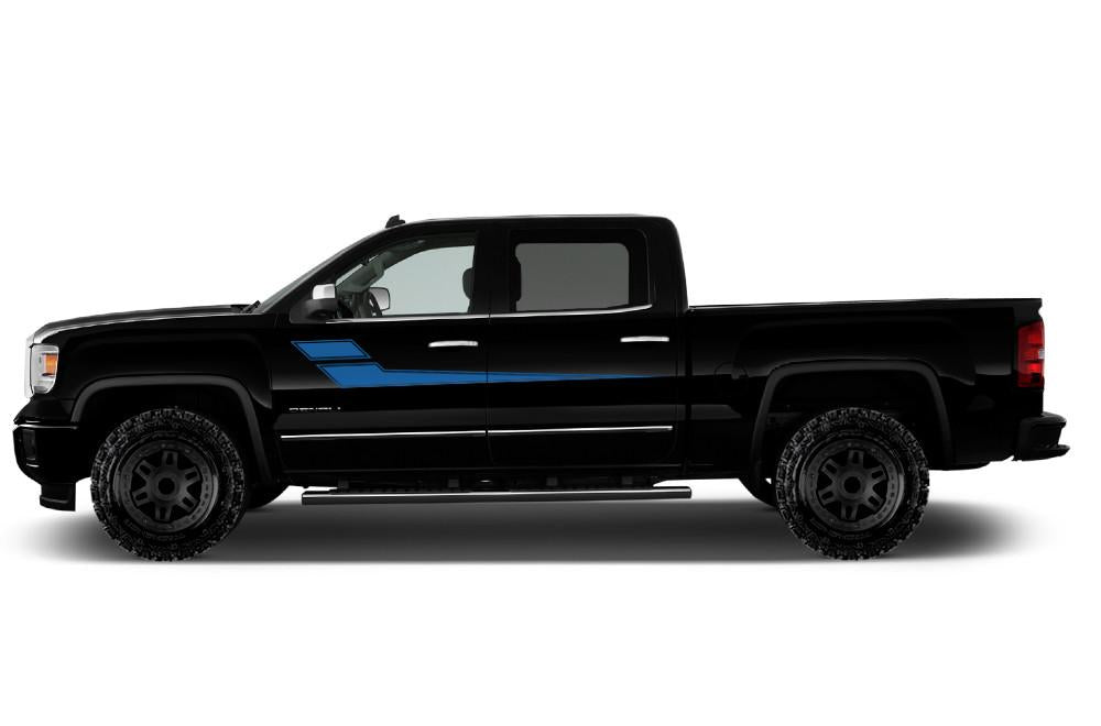 GMC Sierra Vinyl Stripes Wrap Kit (2014-2017) Side Stripes - RacerX Customs