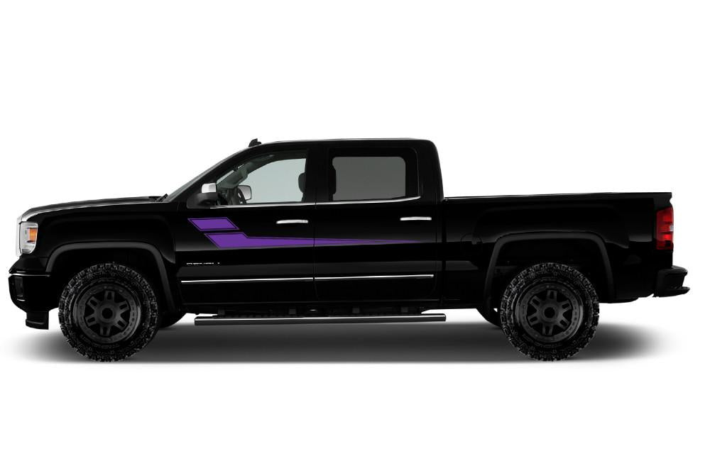 GMC Sierra Vinyl Stripes Wrap Kit (2014-2017) Side Stripes - RacerX Customs