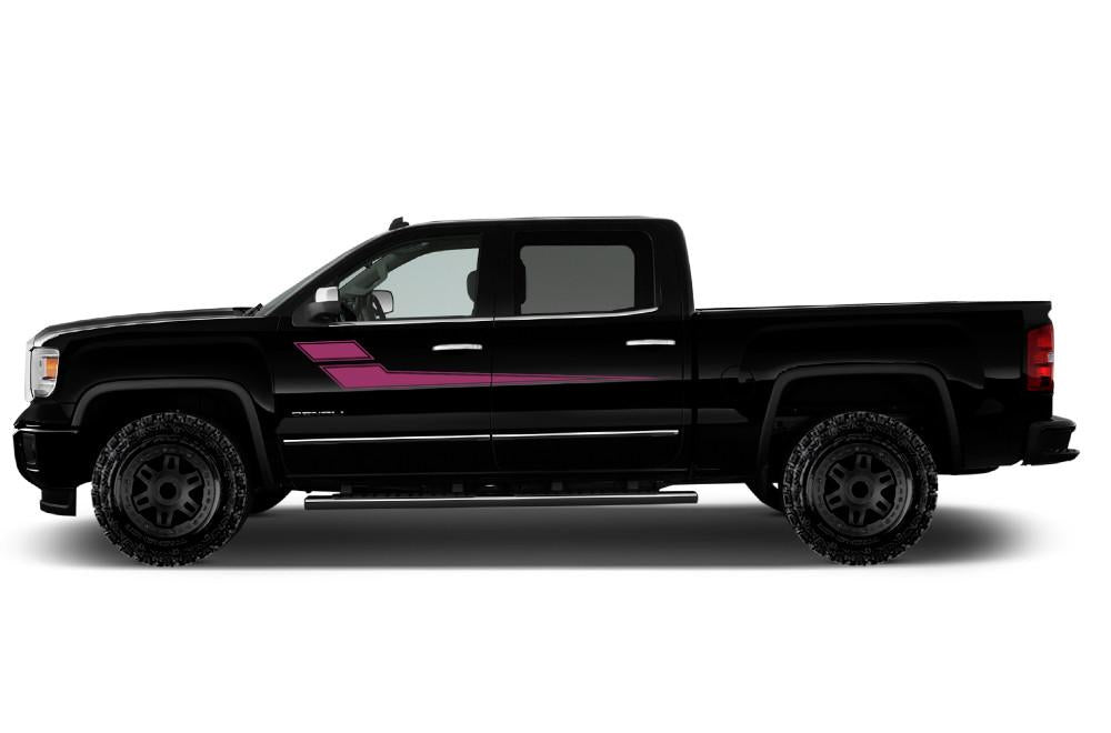 GMC Sierra Vinyl Stripes Wrap Kit (2014-2017) Side Stripes - RacerX Customs