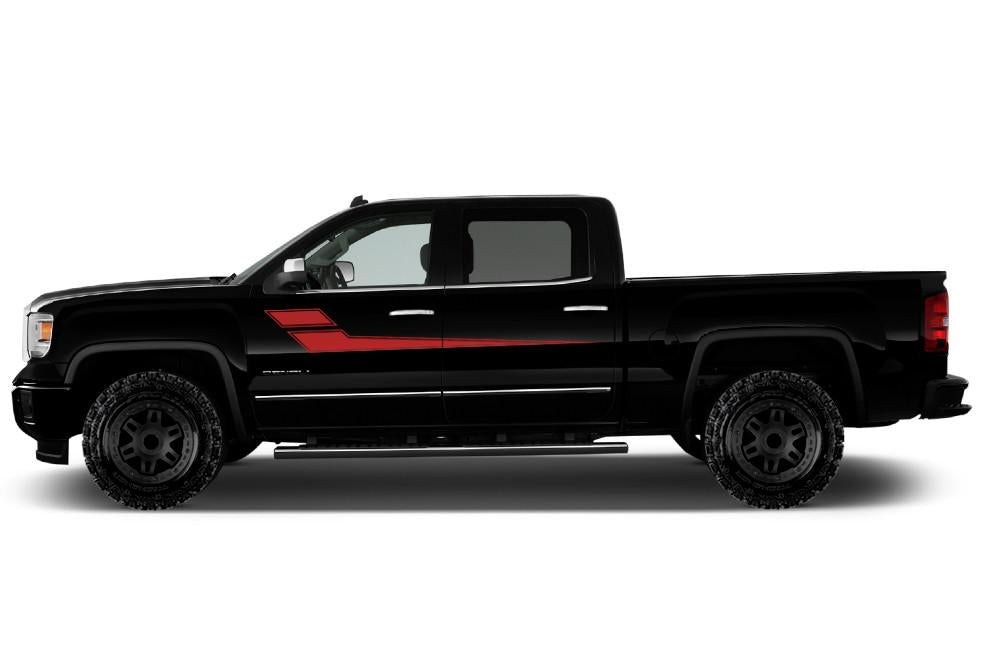 GMC Sierra Vinyl Stripes Wrap Kit (2014-2017) Side Stripes - RacerX Customs