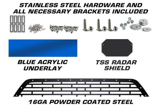 Toyota Tacoma Steel Grille with Blue TOYOTA v1 (2018-2019) - RacerX Customs