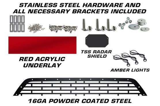 Toyota Tacoma Steel Grille with Red TRD Logo (2018-2019) - RacerX Customs