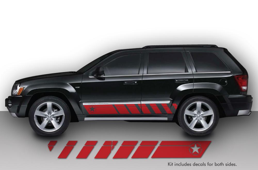 Jeep Grand Cherokee Rocker Panel Wrap Kit (2005-2010) - RacerX Customs