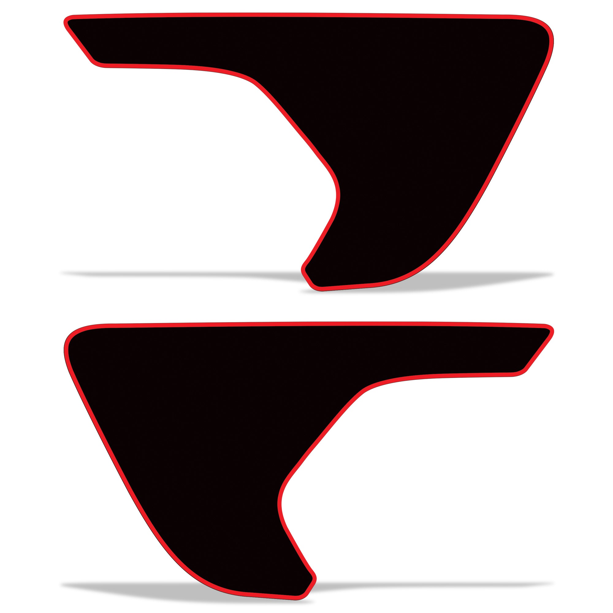 Jeep Wrangler Vent Graphics ('18-'22) Black with Red Border