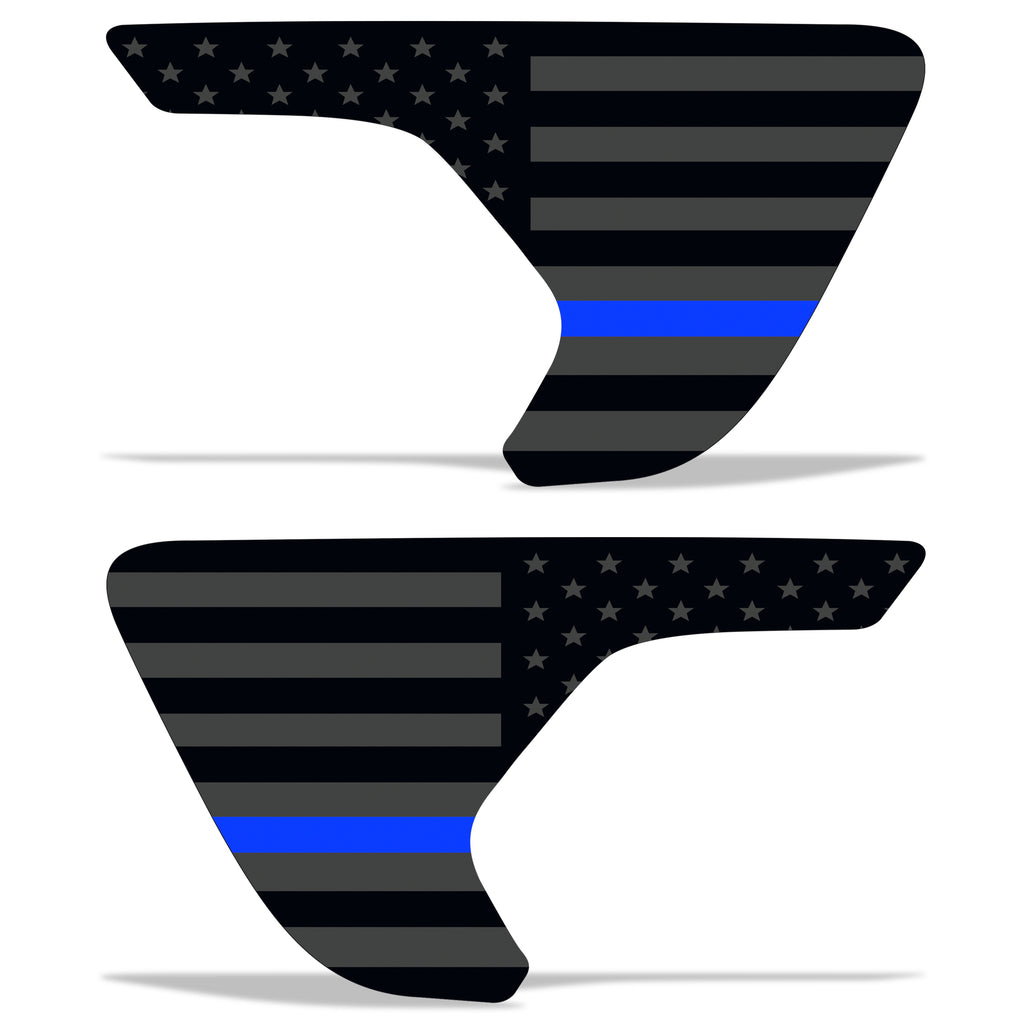 Jeep Wrangler Vent Graphics ('18-'22) Thin Blue Line - RacerX Customs | Auto Graphics, Truck Grilles and Accessories