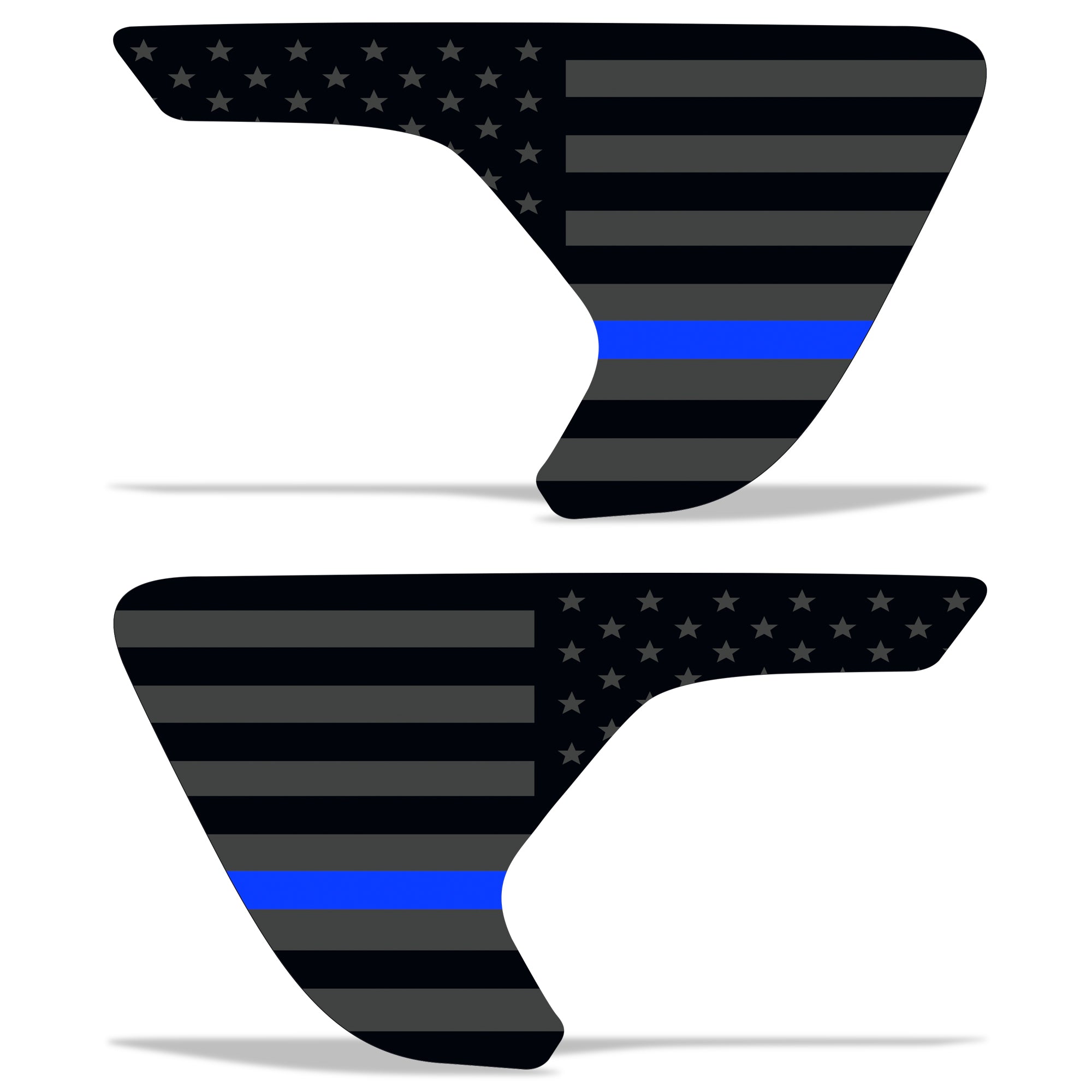 Jeep Wrangler Vent Graphics ('18-'22) Thin Blue Line - RacerX Customs | Auto Graphics, Truck Grilles and Accessories