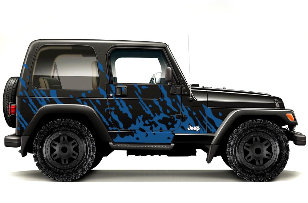 Jeep Wrangler Vinyl Wrap Kit (1999-2006) Burst - RacerX Customs