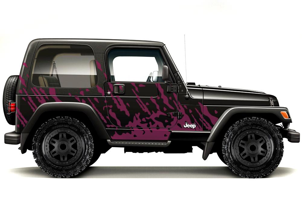 Jeep Wrangler Vinyl Wrap Kit (1999-2006) Burst - RacerX Customs