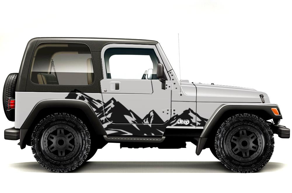 Jeep Wrangler Vinyl Wrap Kit (1999-2006) Mountains - RacerX Customs