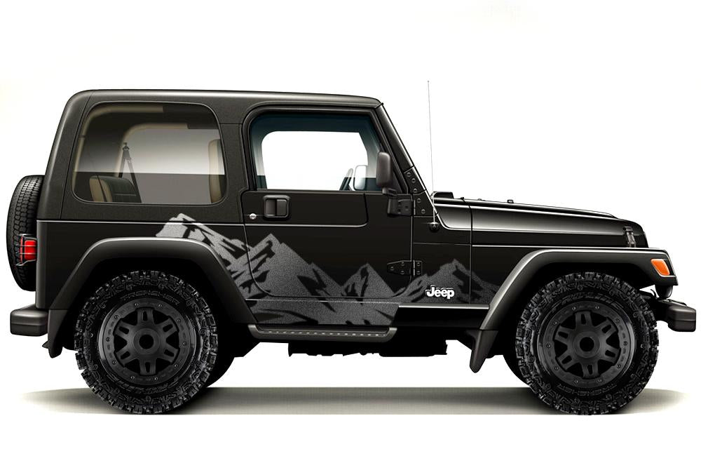 Jeep Wrangler Vinyl Wrap Kit (1999-2006) Mountains - RacerX Customs