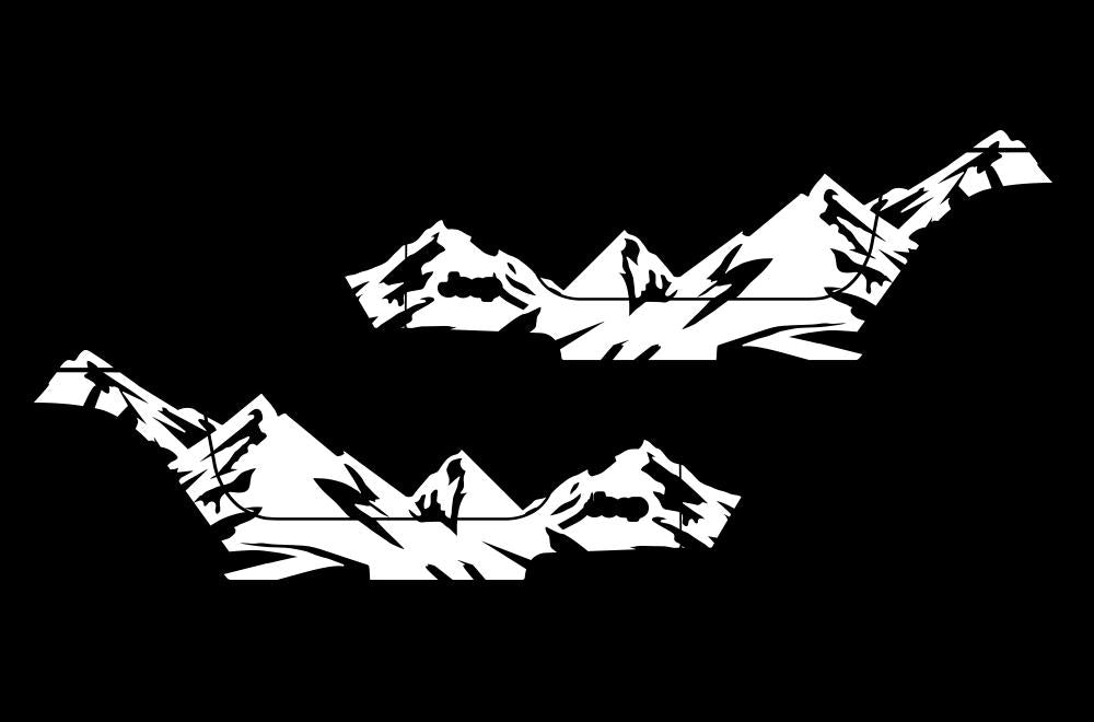 Jeep Wrangler Vinyl Wrap Kit (1999-2006) Mountains - RacerX Customs