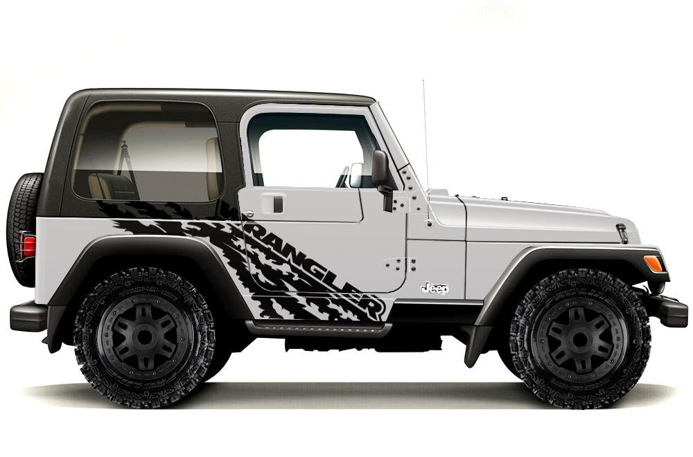 Jeep Wrangler Vinyl Wrap Kit (1999-2006) Torn - RacerX Customs