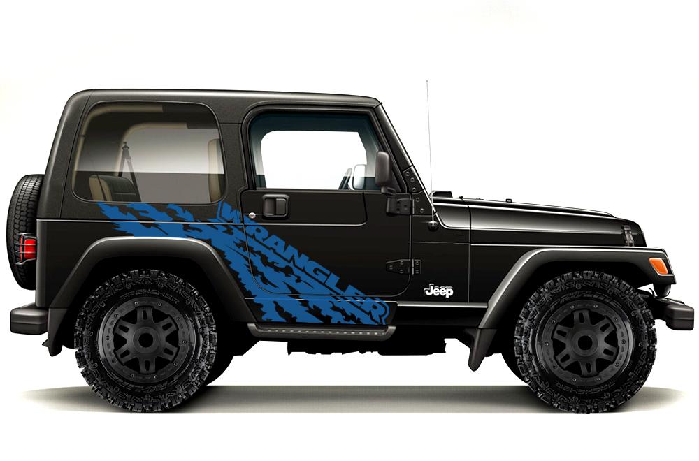 Jeep Wrangler Vinyl Wrap Kit (1999-2006) Torn - RacerX Customs